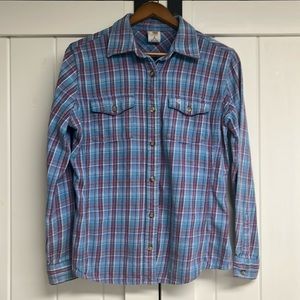 Women’s Carhartt button down plaid shirt size M